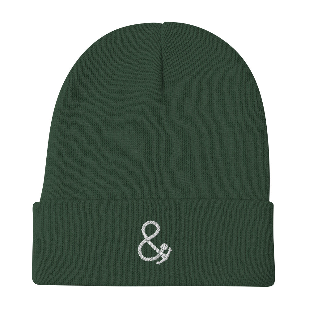 Ampersand Signature Cotton Blend Embroidered Beanie