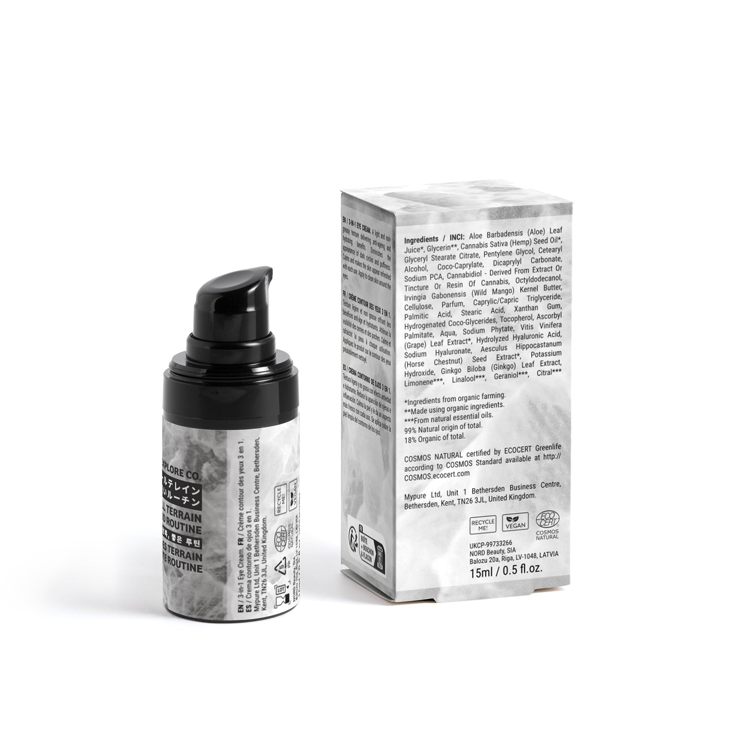 Hydrating Mens 3-In-1 Natural Eye Cream (15ml)