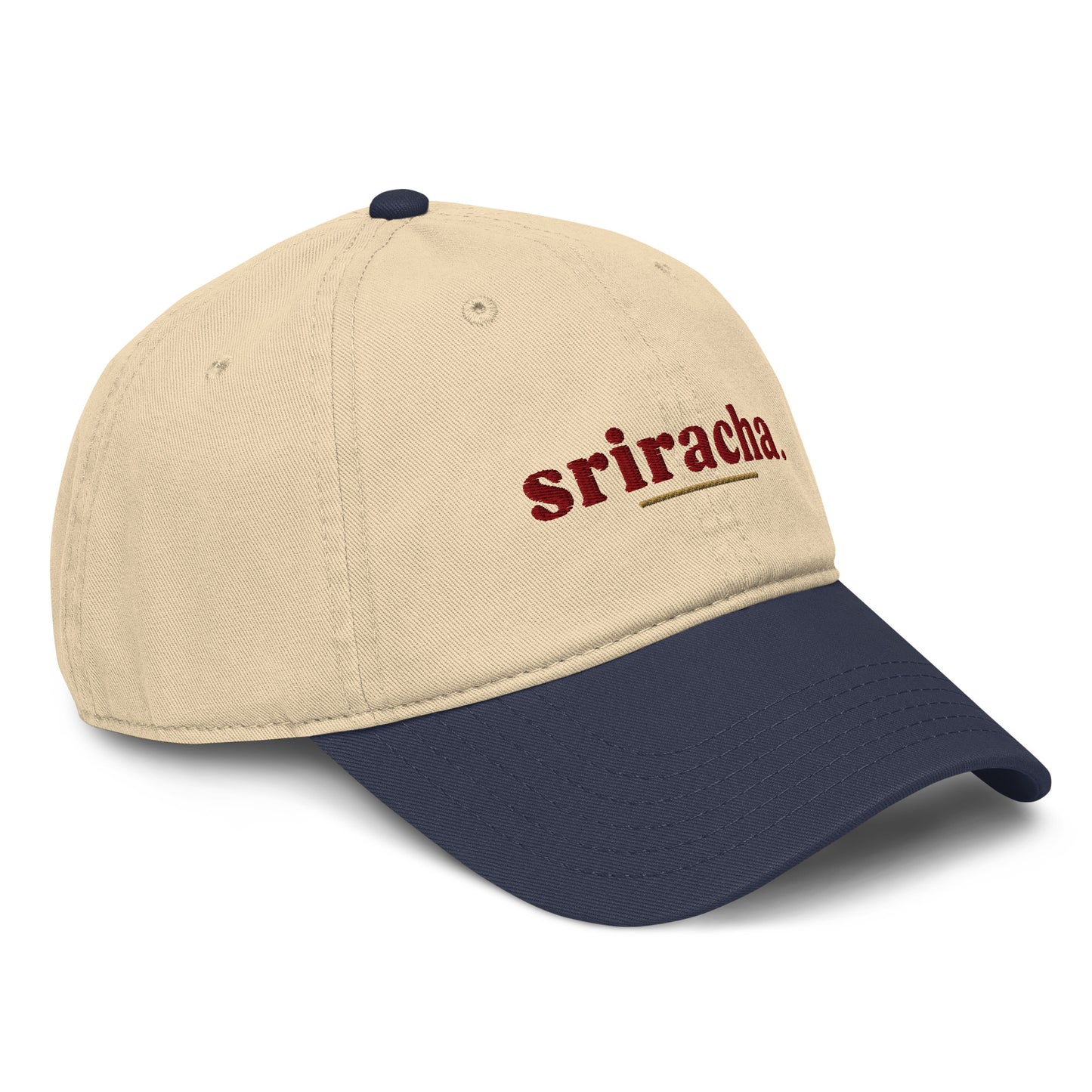 Sriracha Slogan Cotton Embroidered Cap