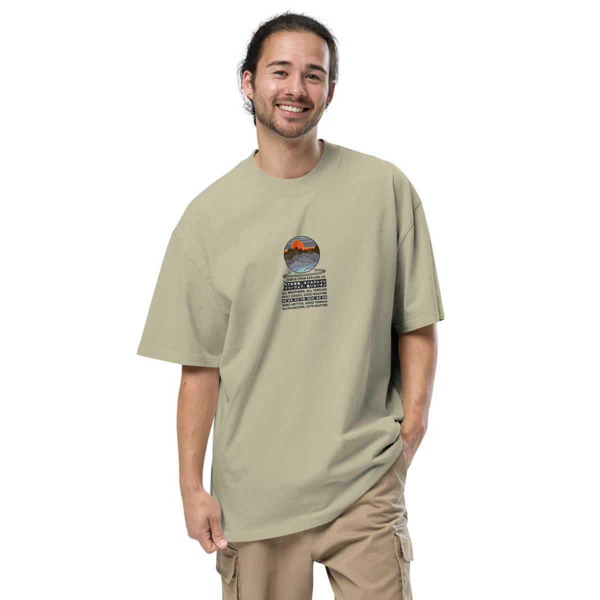 ANCHOR & CREW Panoramic Peaks Explore Co. Oversized Cotton T-Shirt