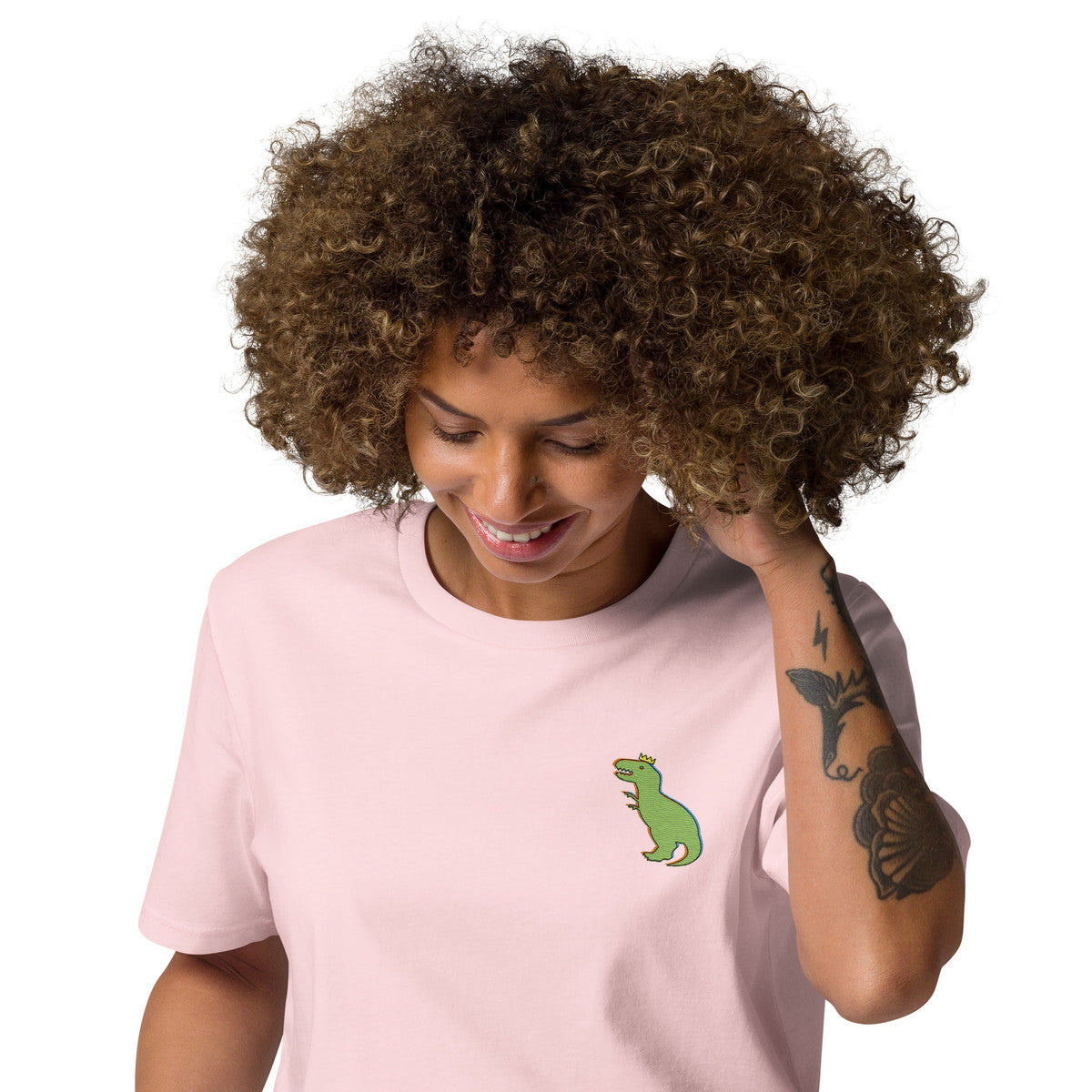 ANCHOR & CREW T-Rex Snap Dancin' In The Wild Organic Cotton Embroidered T-Shirt