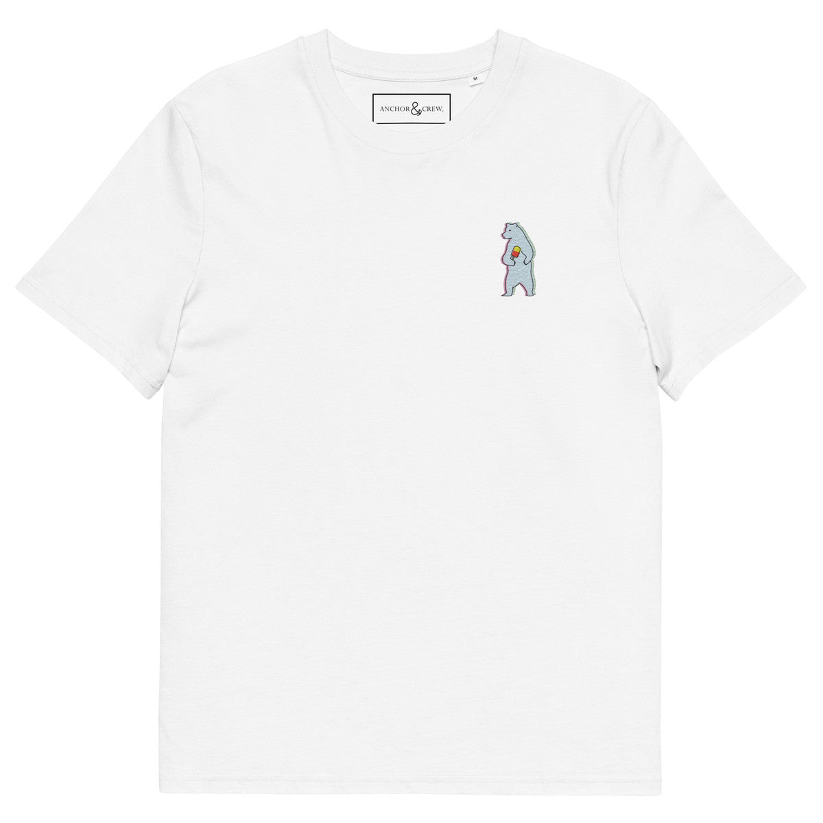 ANCHOR & CREW Polar Bear x Ice Cream In The Wild Organic Cotton Embroidered T-Shirt
