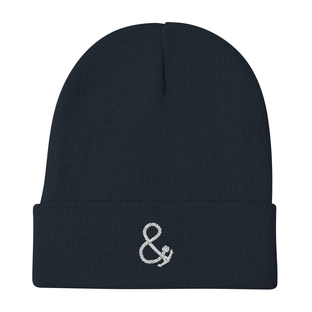 Ampersand Signature Cotton Blend Embroidered Beanie
