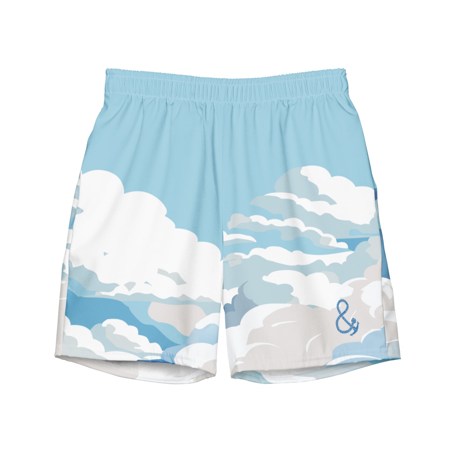 Cloud Thoughts Pattern Recycled Fabric Swim Shorts
