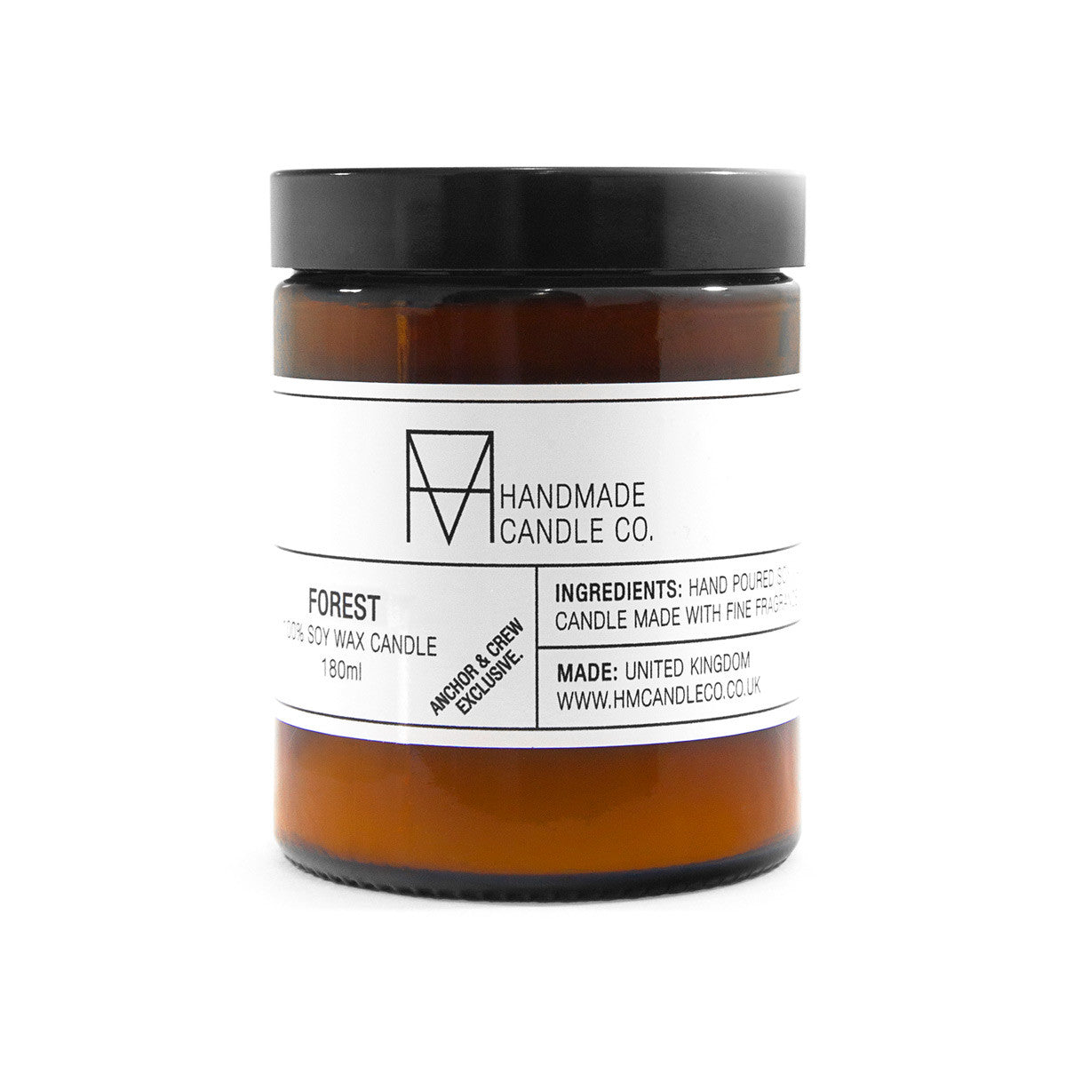 Anchor & Crew Forest Scented Soy Wax Candle 180ml Bottle