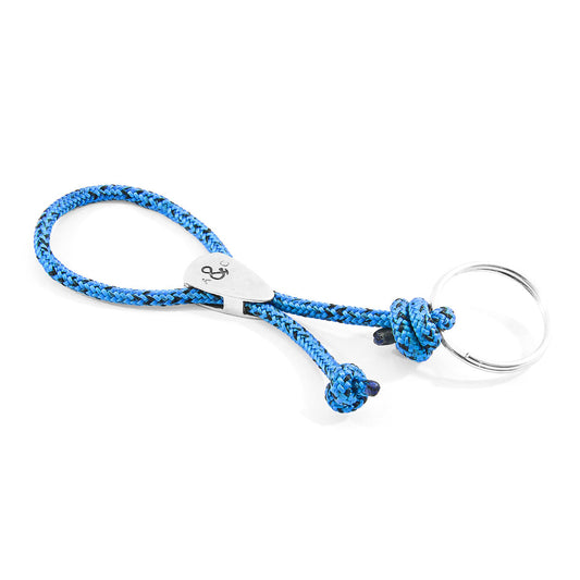 Anchor & Crew Blue Noir Pembroke Everyday Carry Silver Keyring