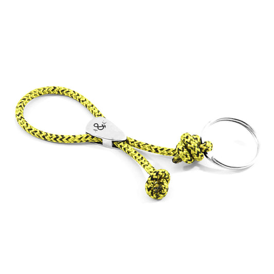 Anchor & Crew Yellow Noir Pembroke Everyday Carry Silver Keyring