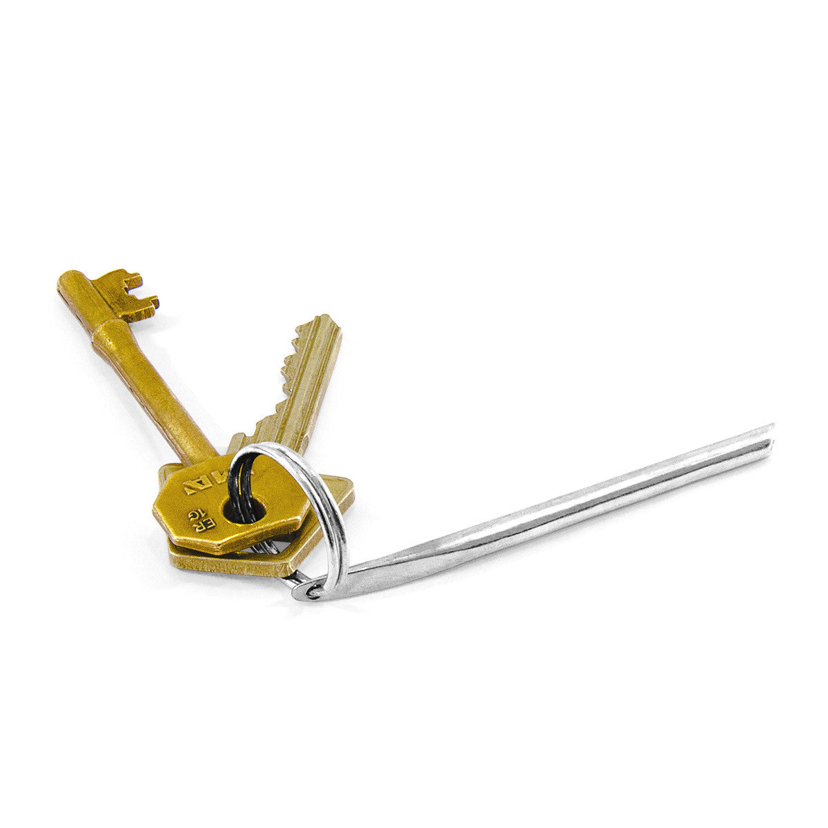 Anchor & Crew Samson Everyday Carry Silver Keyring In Use