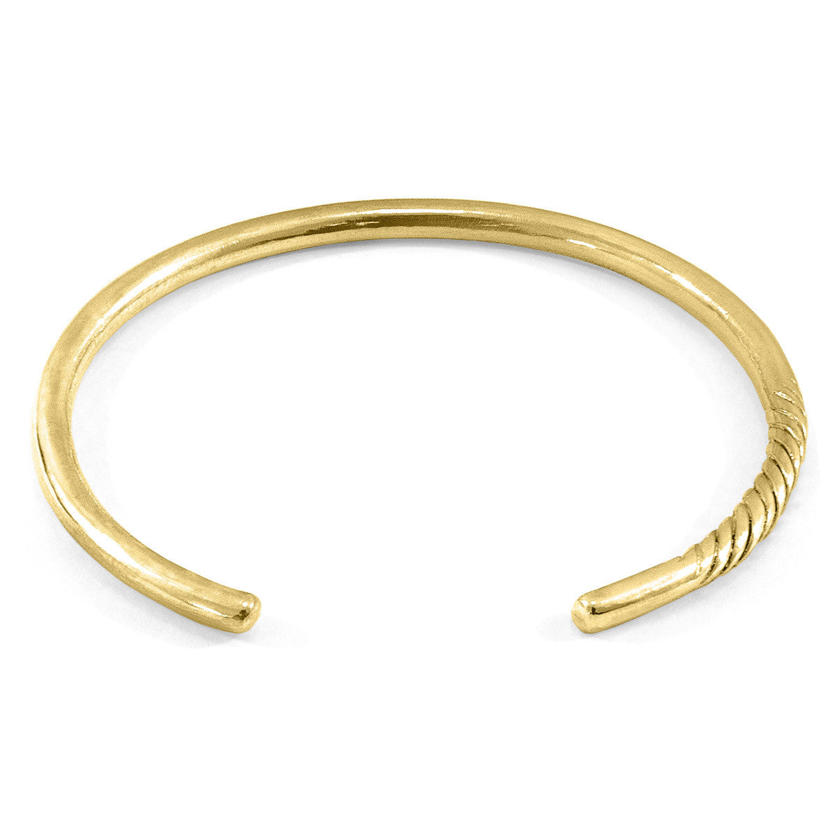 Anchor & Crew Byron Quarter Rope Wayfarer 9ct Yellow Gold Bangle