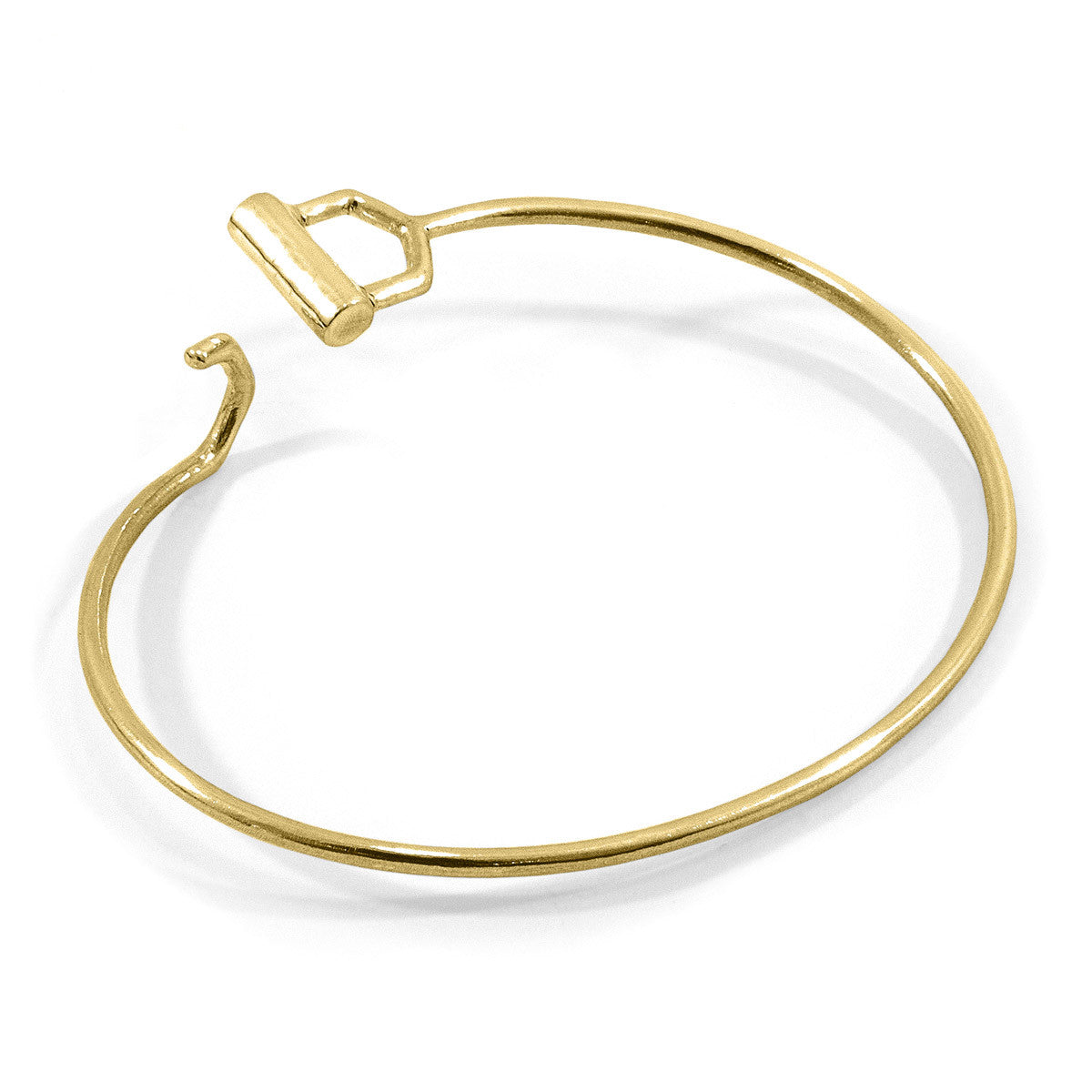 Anchor & Crew Hardy Buckle Midi Geometric 9ct Yellow Gold Bangle