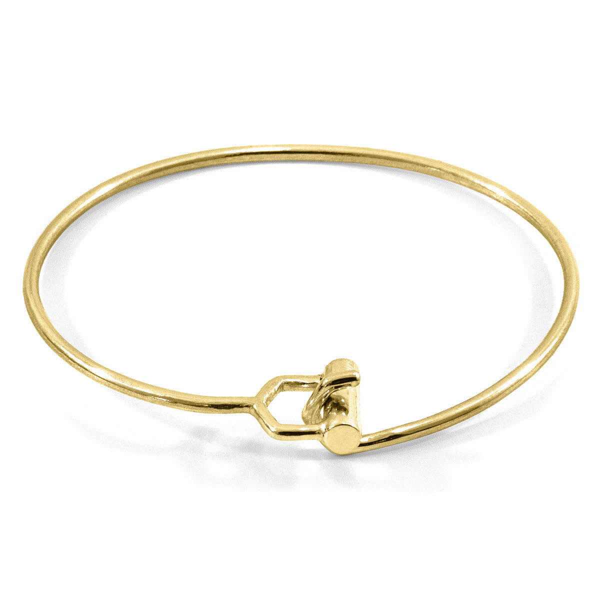 Anchor & Crew Hardy Buckle Midi Geometric 9ct Yellow Gold Bangle