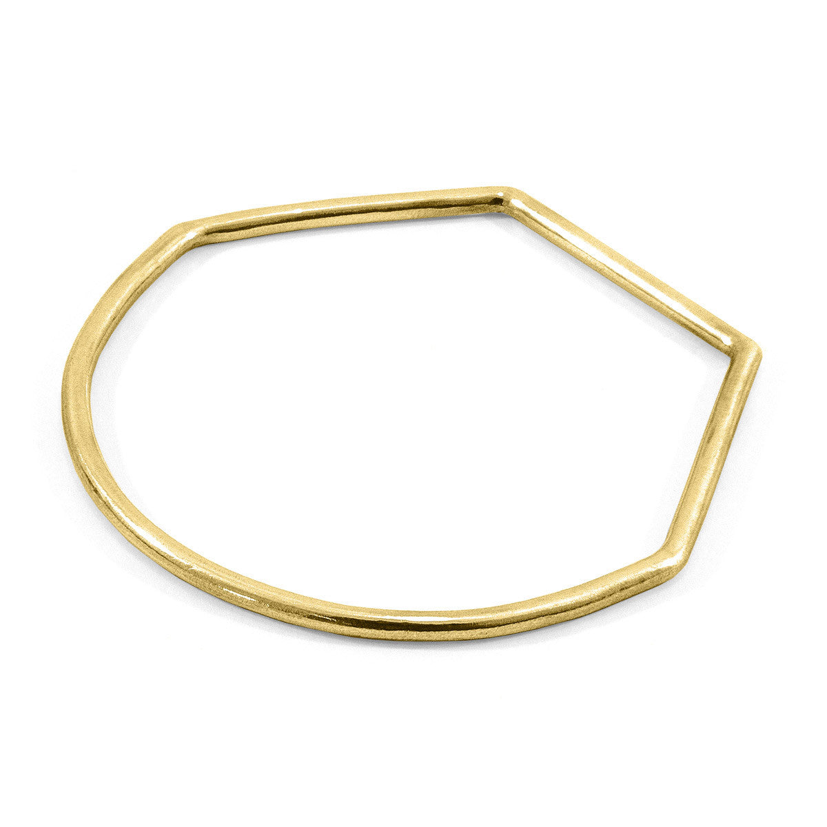 Anchor & Crew Rowe Half Circle Geometric 9ct Yellow Gold Bangle
