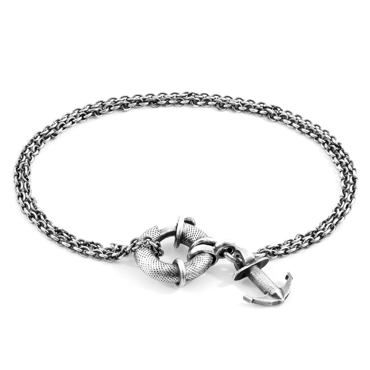 Anchor & Crew Clyde I Anchor Silver Chain Bracelet