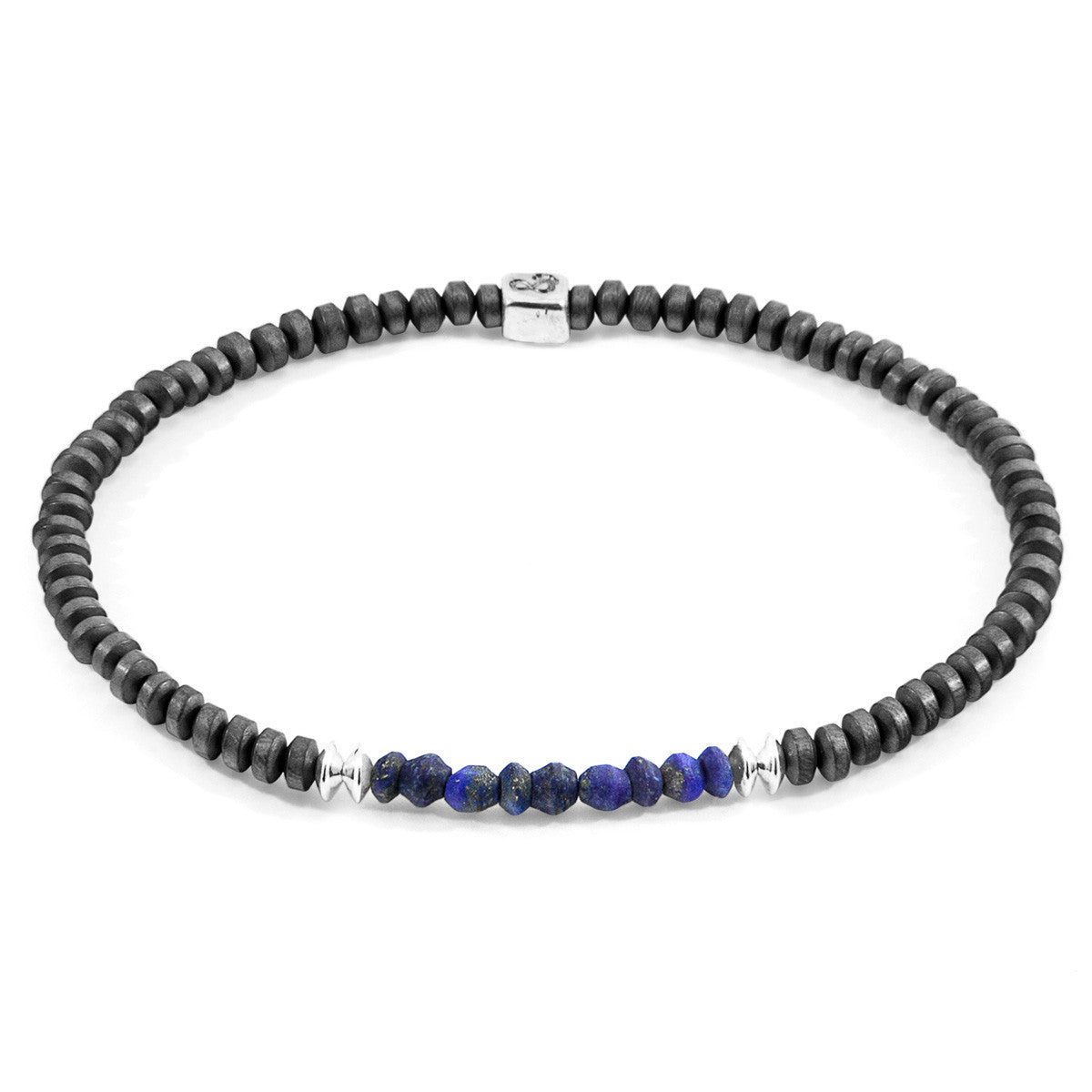 Anchor & Crew Blue Lapis Lazuli Paralana Silver and Stone Bracelet