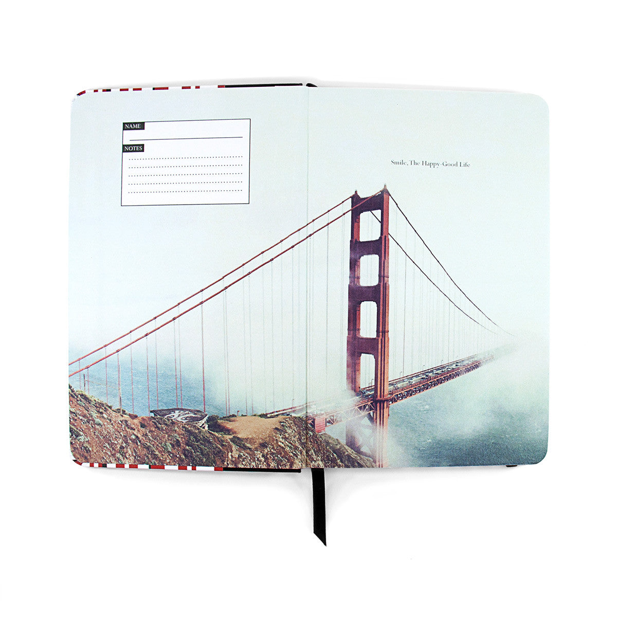 Anchor & Crew Red San Francisco Medium Hardcover Notebook Inside Cover
