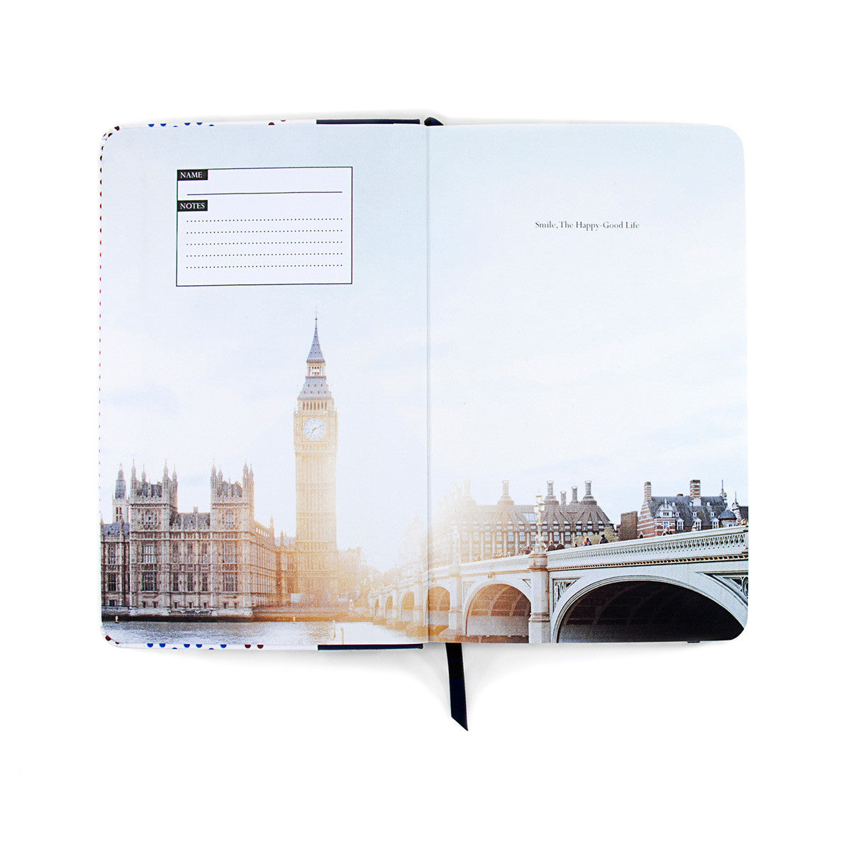 Anchor & Crew Red White and Blue London Medium Hardcover Notebook Inside Cover