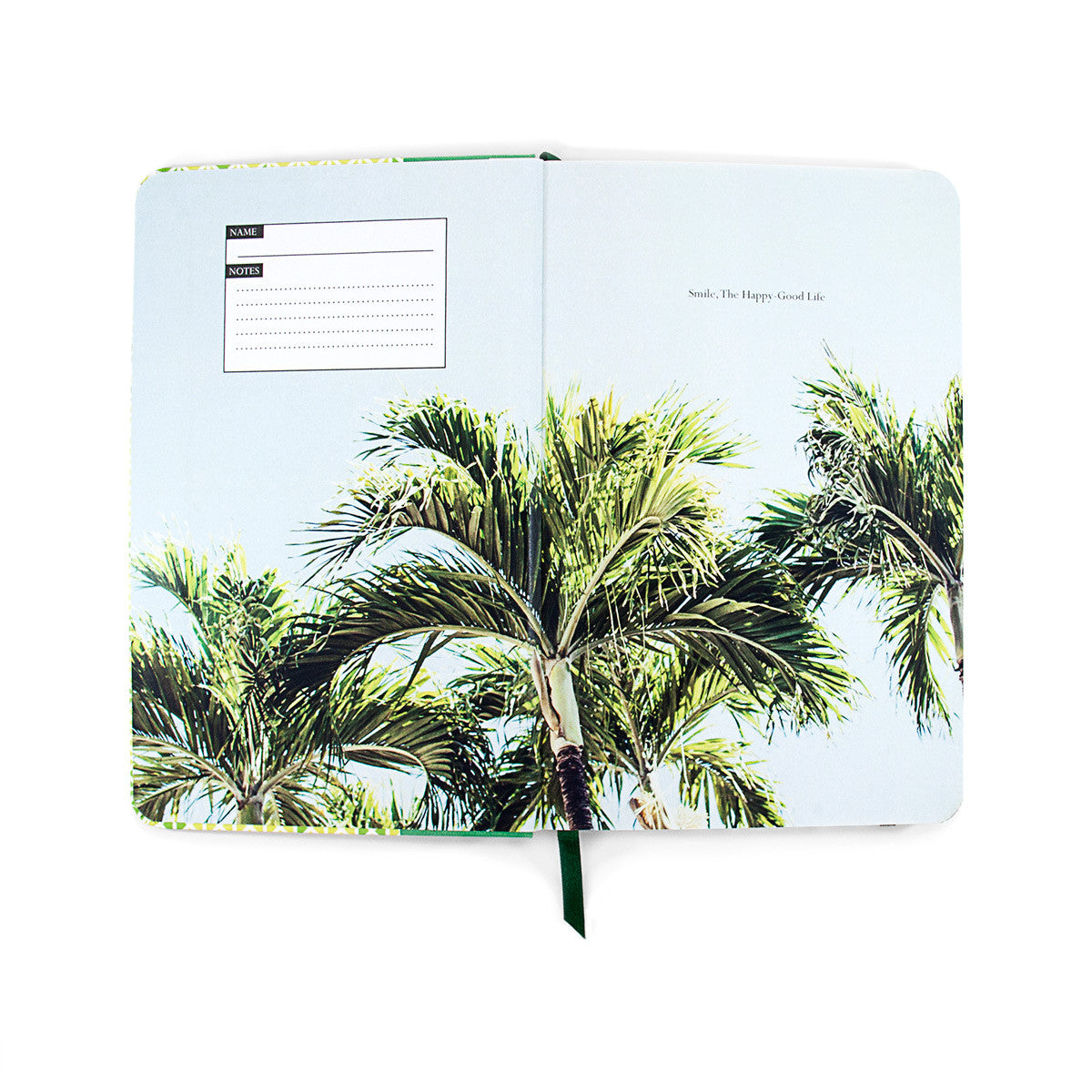 Anchor & Crew Green Rio de Janeiro Medium Hardcover Notebook Inside Cover