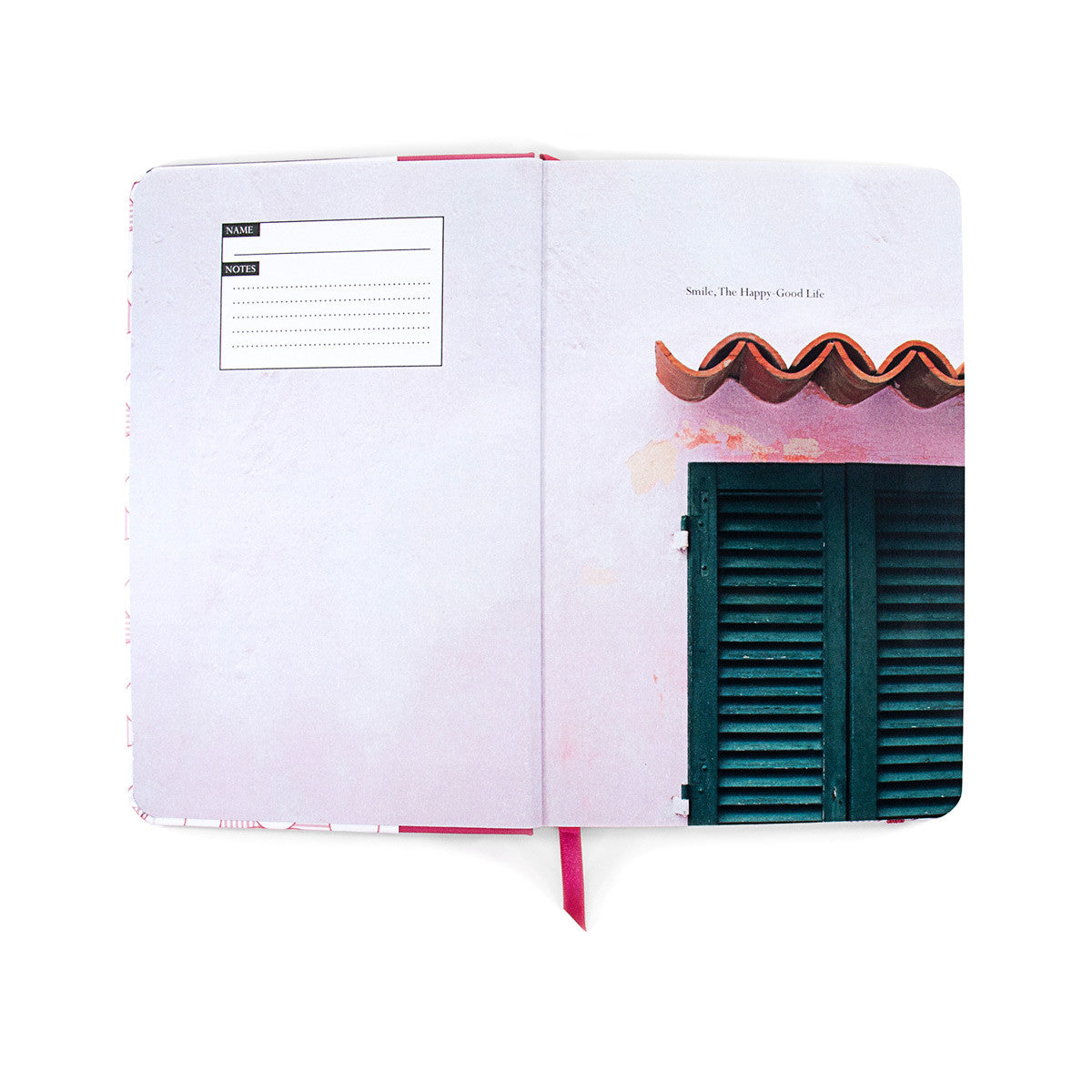 Anchor & Crew Pink Tianjin Medium Hardcover Notebook Inside Cover