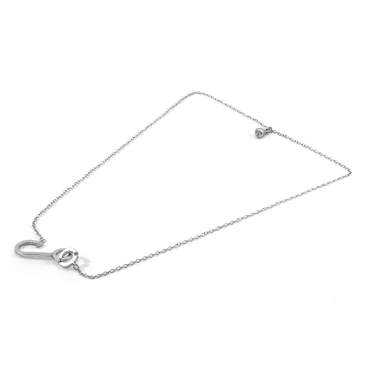 Anchor & Crew Fish Hook Link Paradise Silver Necklace Pendant