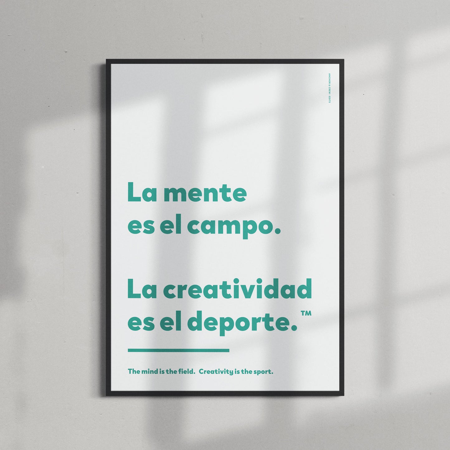 Creativity Is The Sport Creative Standard Matte Art Print