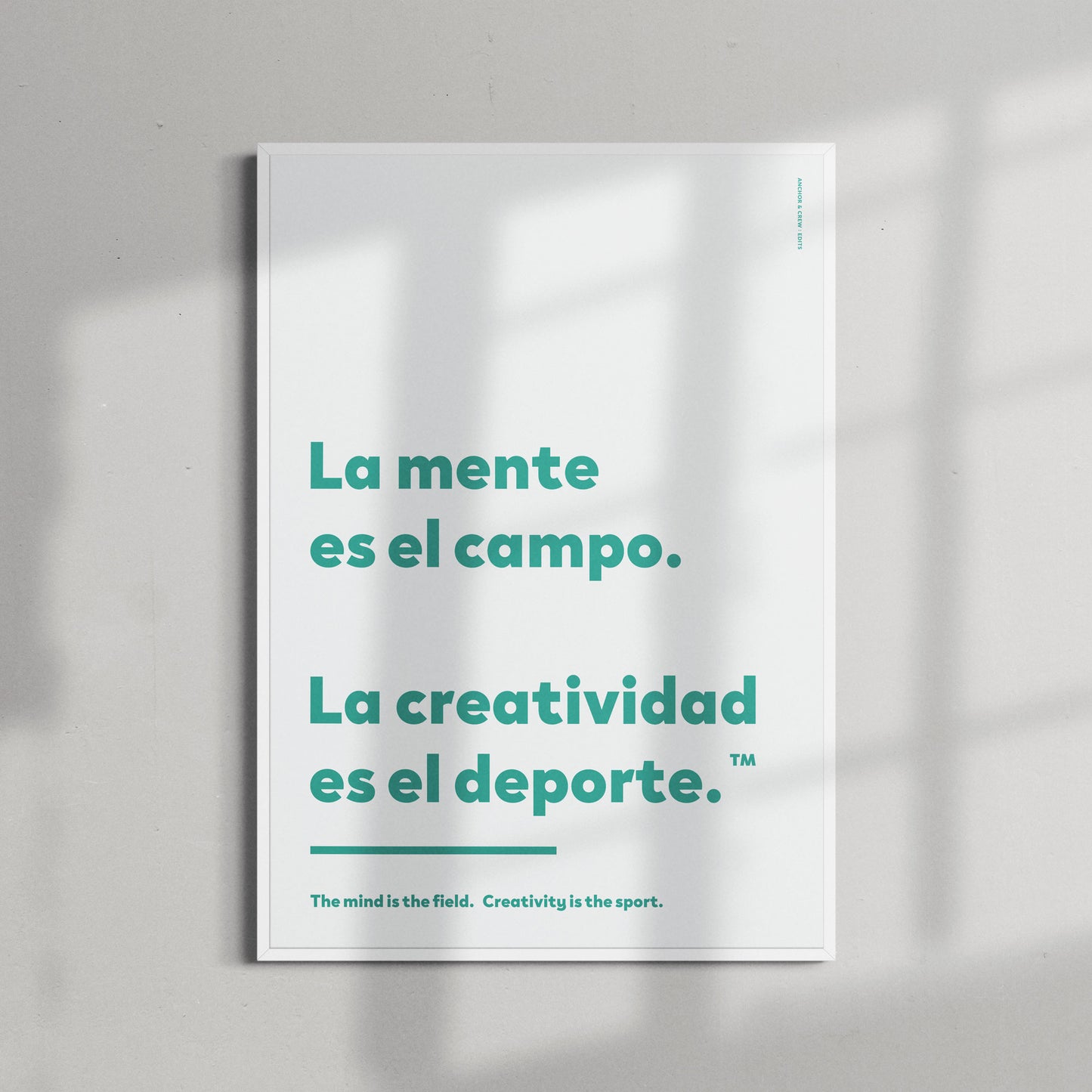 Creativity Is The Sport Creative Standard Matte Art Print