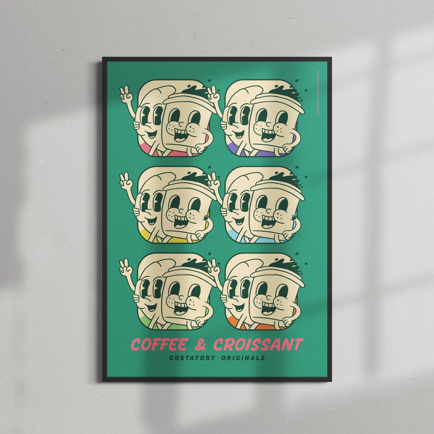 GUSTATORY Originals Coffee & Croissant Matte Art Print