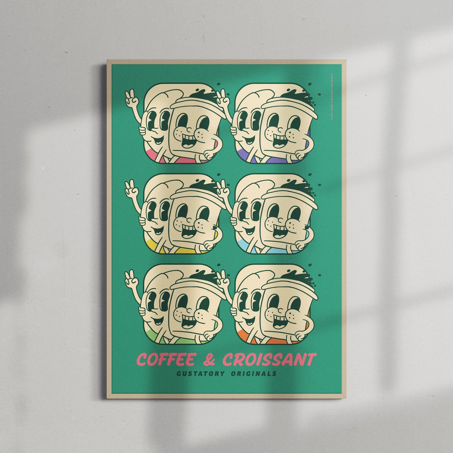 GUSTATORY Originals Coffee & Croissant Matte Art Print