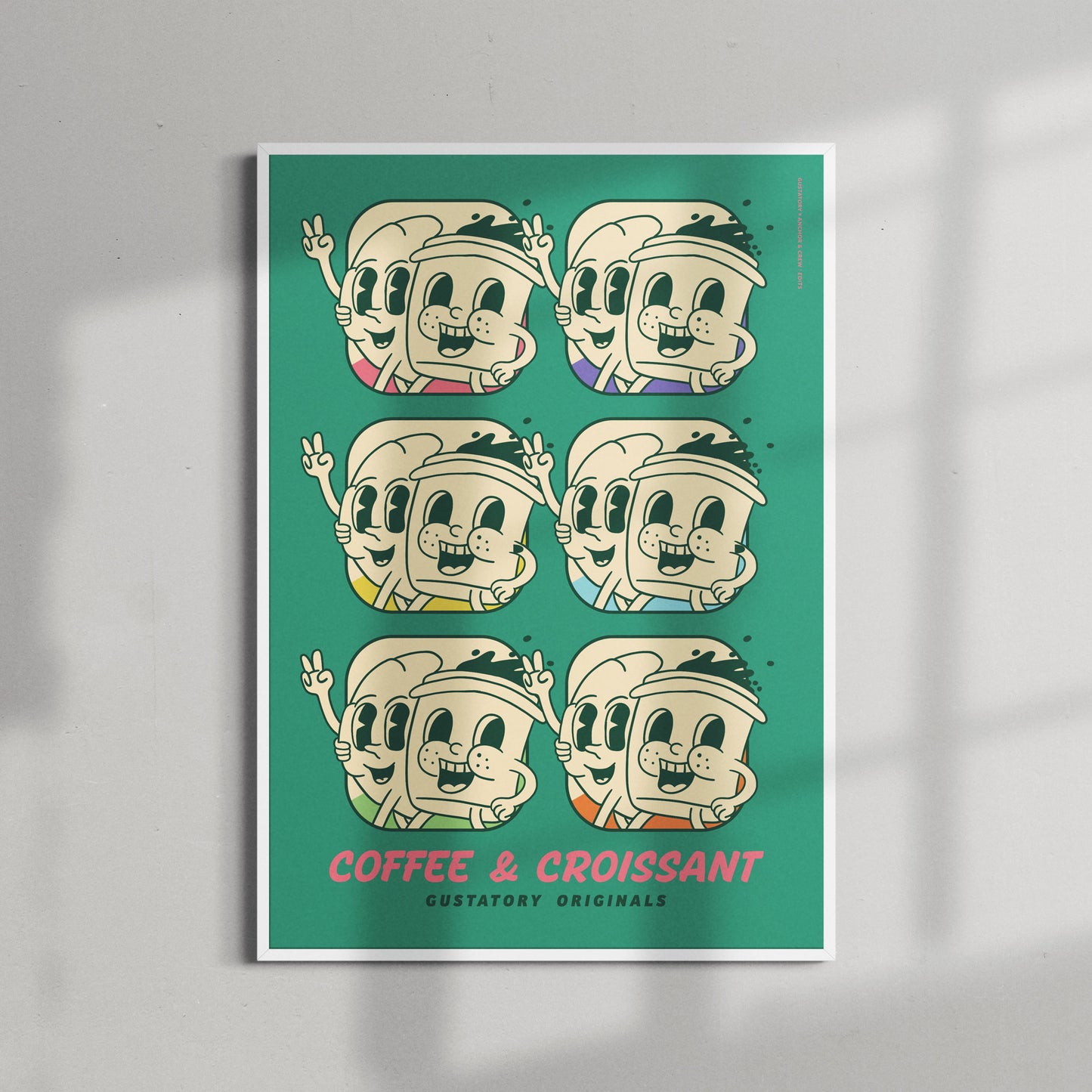 GUSTATORY Originals Coffee & Croissant Matte Art Print