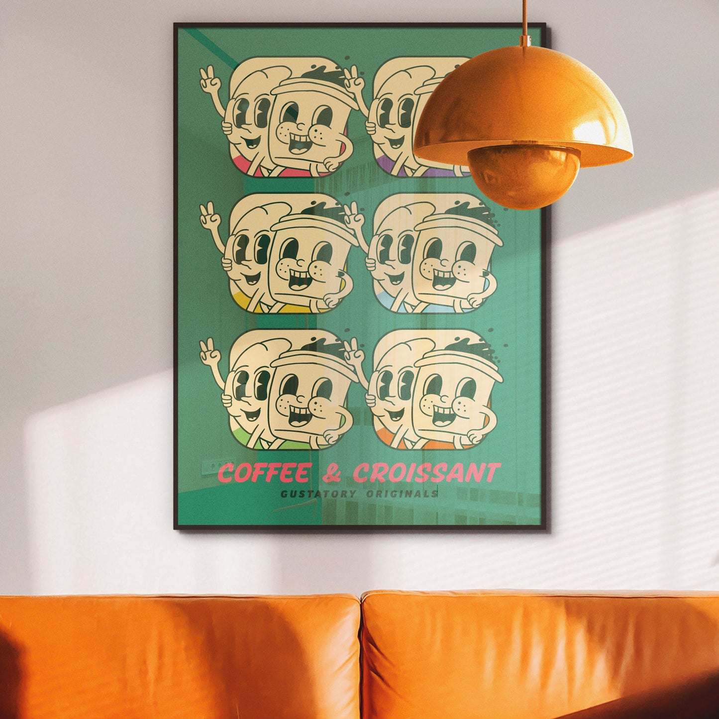 GUSTATORY Originals Coffee & Croissant Matte Art Print