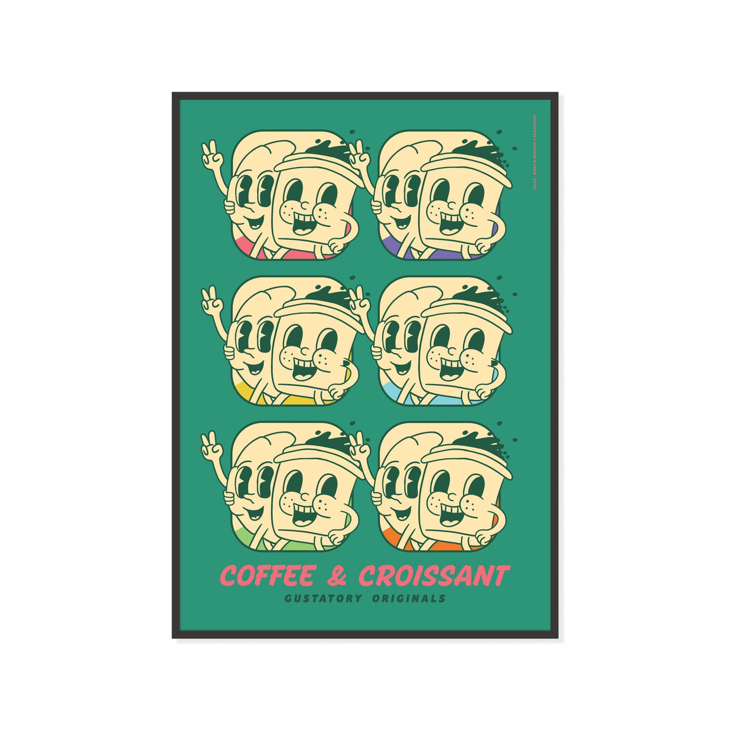 GUSTATORY Originals Coffee & Croissant Matte Art Print