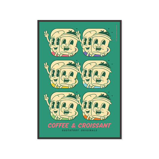 GUSTATORY Originals Coffee & Croissant Matte Art Print