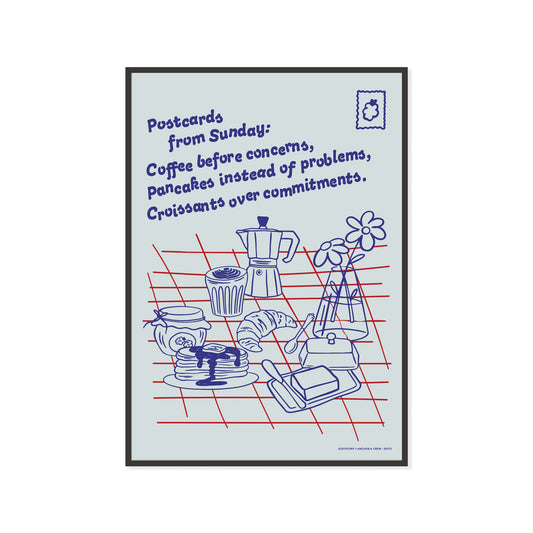 GUSTATORY Originals Postcards From Sunday Matte Art Print
