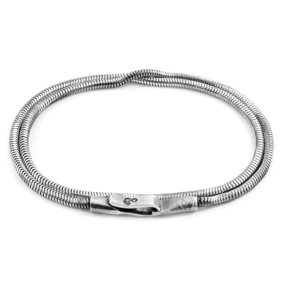 Anchor & Crew Gallant Double Sail Silver Chain Bracelet