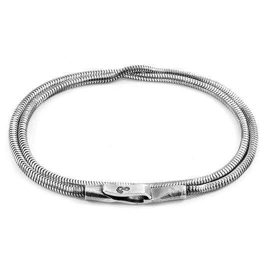 Anchor & Crew Gallant Double Sail Silver Chain Bracelet