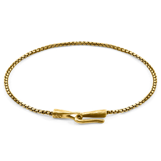 Anchor & Crew Moonraker Sail 9ct Yellow Gold Chain SKINNY Bracelet
