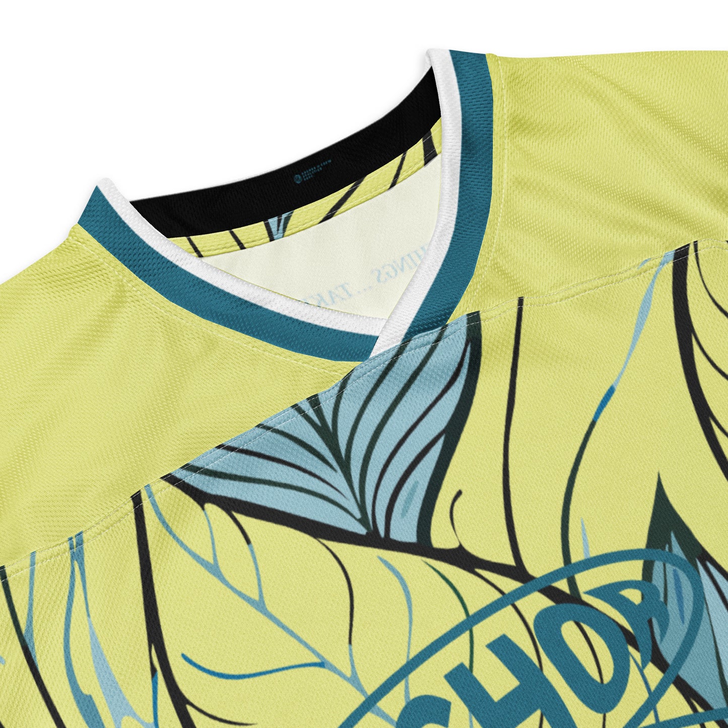Exotic Leaves Pattern Recycled Fabric Hockey Jersey (#83)