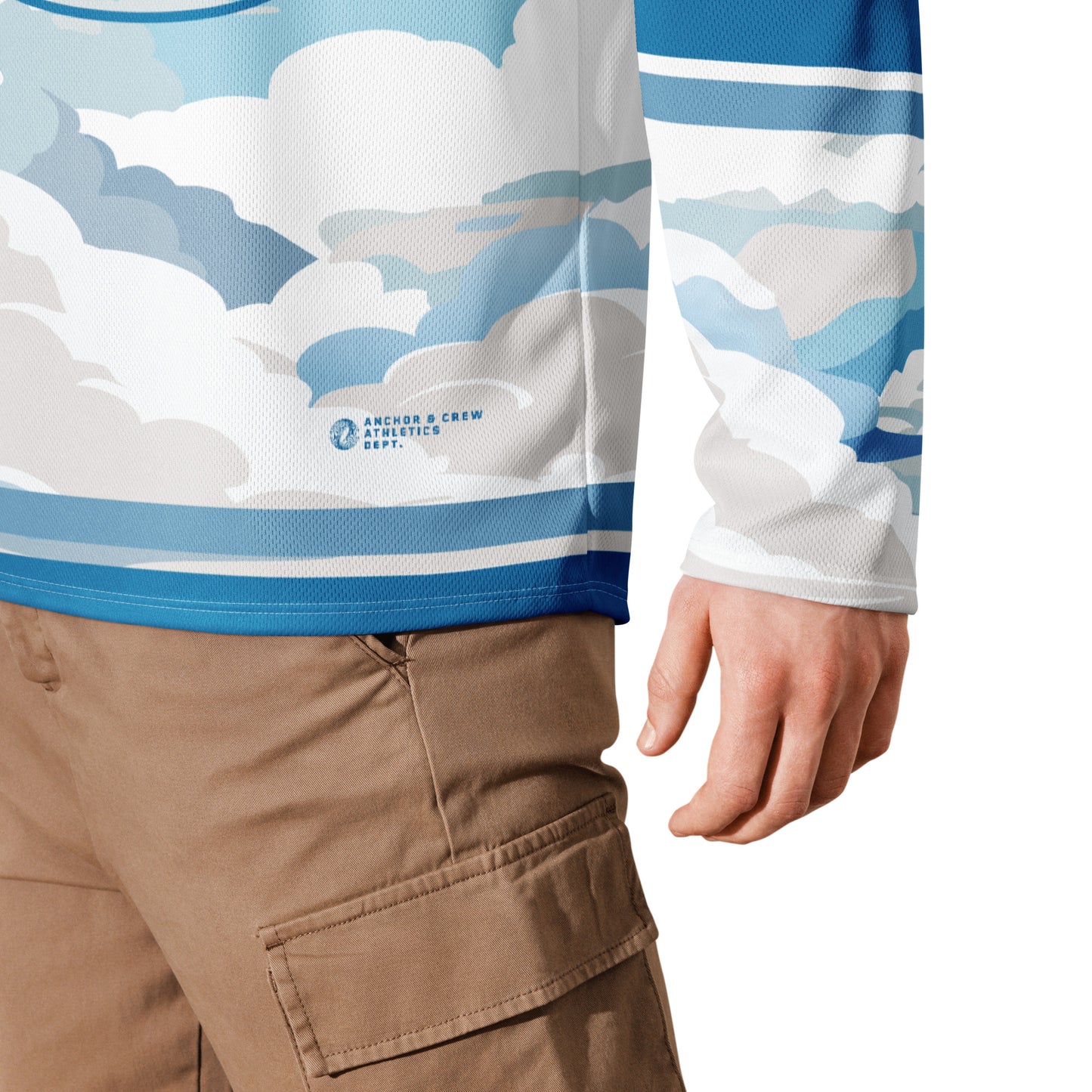 Cloud Thoughts Pattern Recycled Fabric Hockey Jersey (#99)