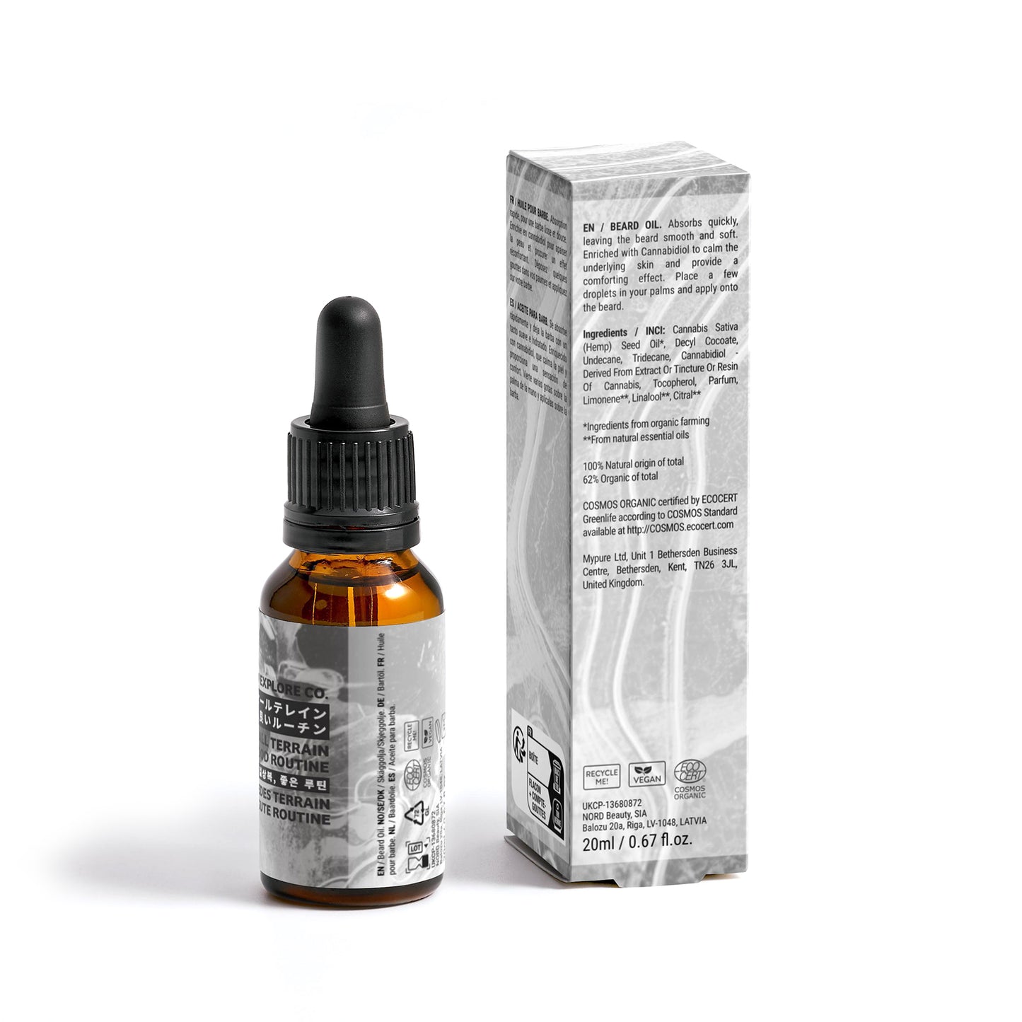 Non-Grease Mens Organic & Natural Softening Beard Oil (20ml)