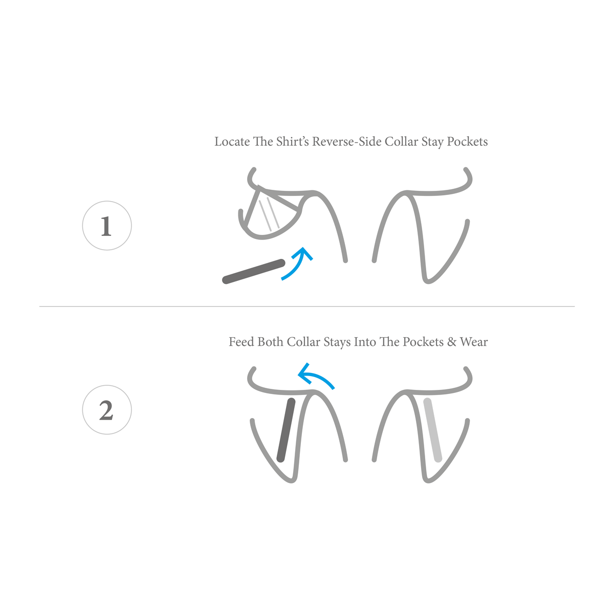 Axton Anchor Cutout Silver Collar Stay Pair