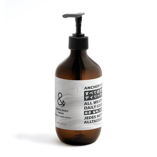 Patchouli & Amber Vanilla Natural Hand and Body Wash (490ml)