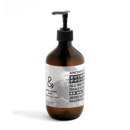 Peppermint & Dark Cedar Natural Hand and Body Wash (490ml)