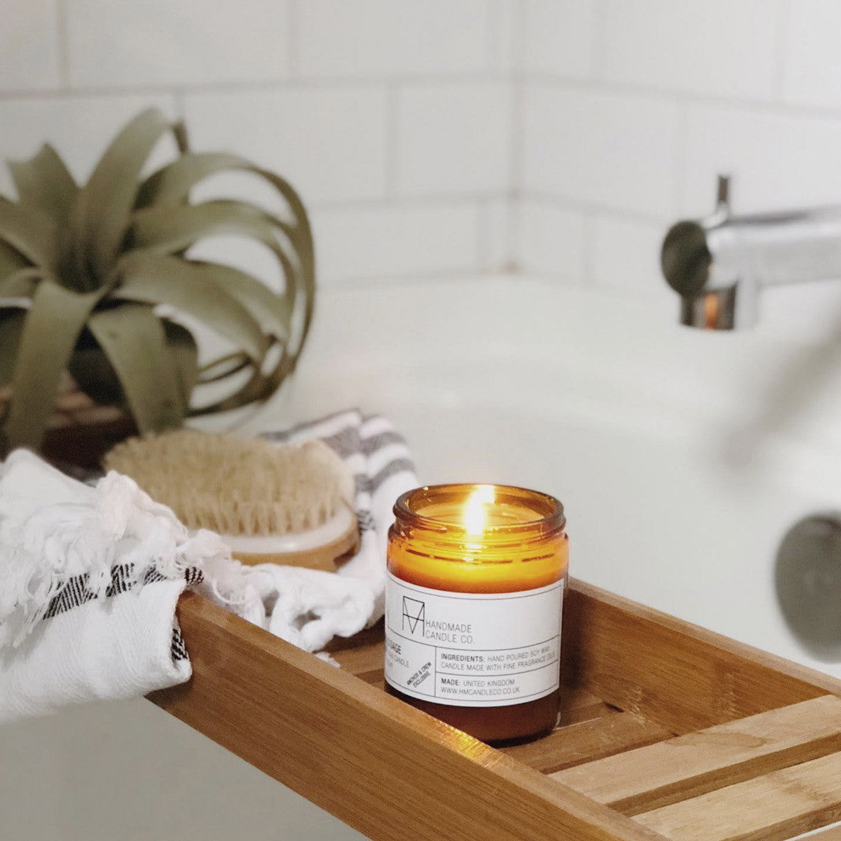 Anchor & Crew Forest Scented Soy Wax Candle In the Bathroom