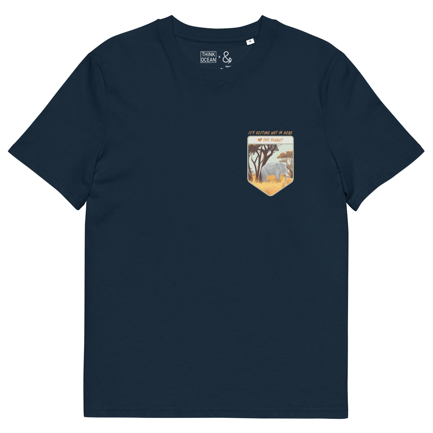 Think Ocean Elephant Love The Planet Organic Cotton T-Shirt