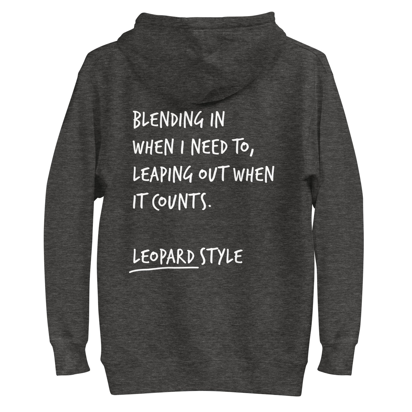 Think Ocean Leopard Aspirations Cotton Blend Embroidered Hoodie