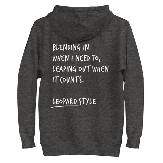 Think Ocean Leopard Aspirations Cotton Blend Embroidered Hoodie