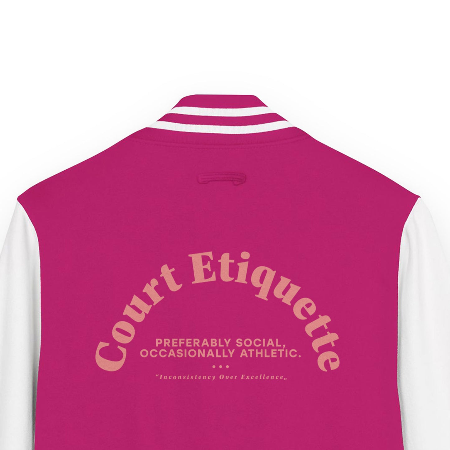 Court Etiquette Tennis Club League Cotton Varsity Letterman Jacket