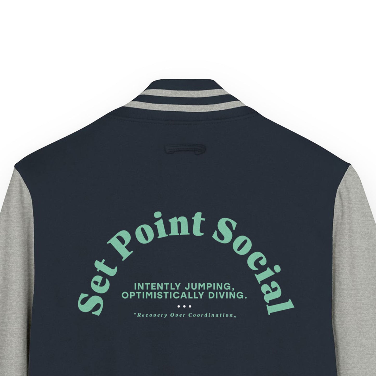 Set Point Social Volleyball Club League Cotton Varsity Letterman Jacket