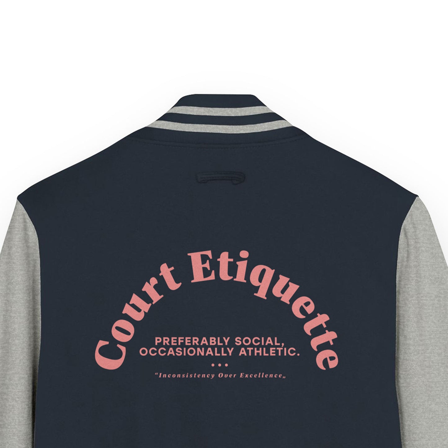 Court Etiquette Tennis Club League Cotton Varsity Letterman Jacket