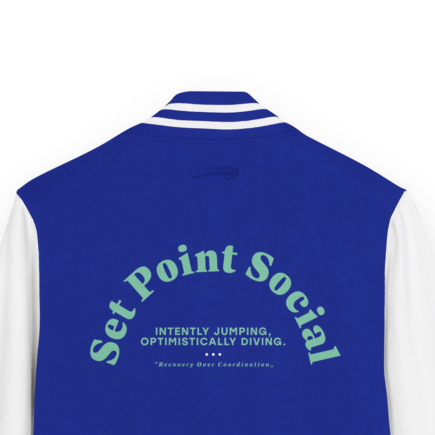 Set Point Social Volleyball Club League Cotton Varsity Letterman Jacket