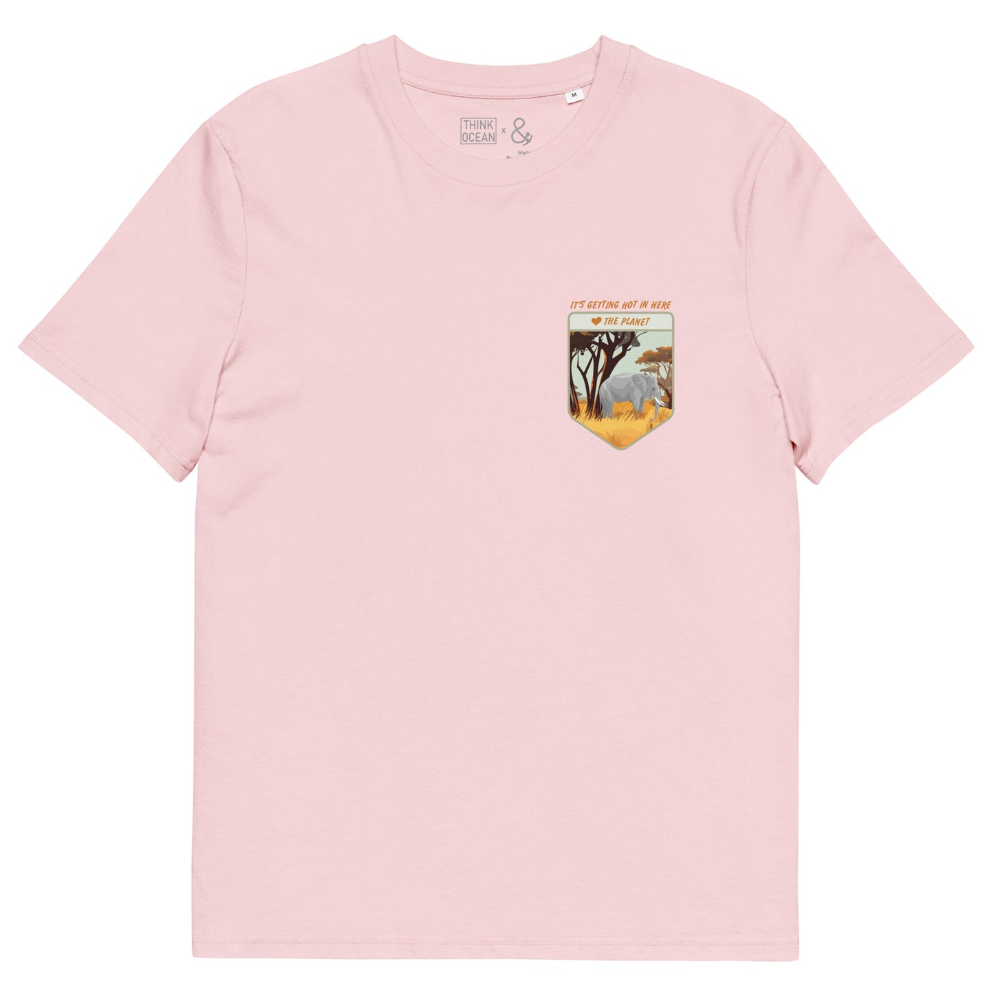 Think Ocean Elephant Love The Planet Organic Cotton T-Shirt
